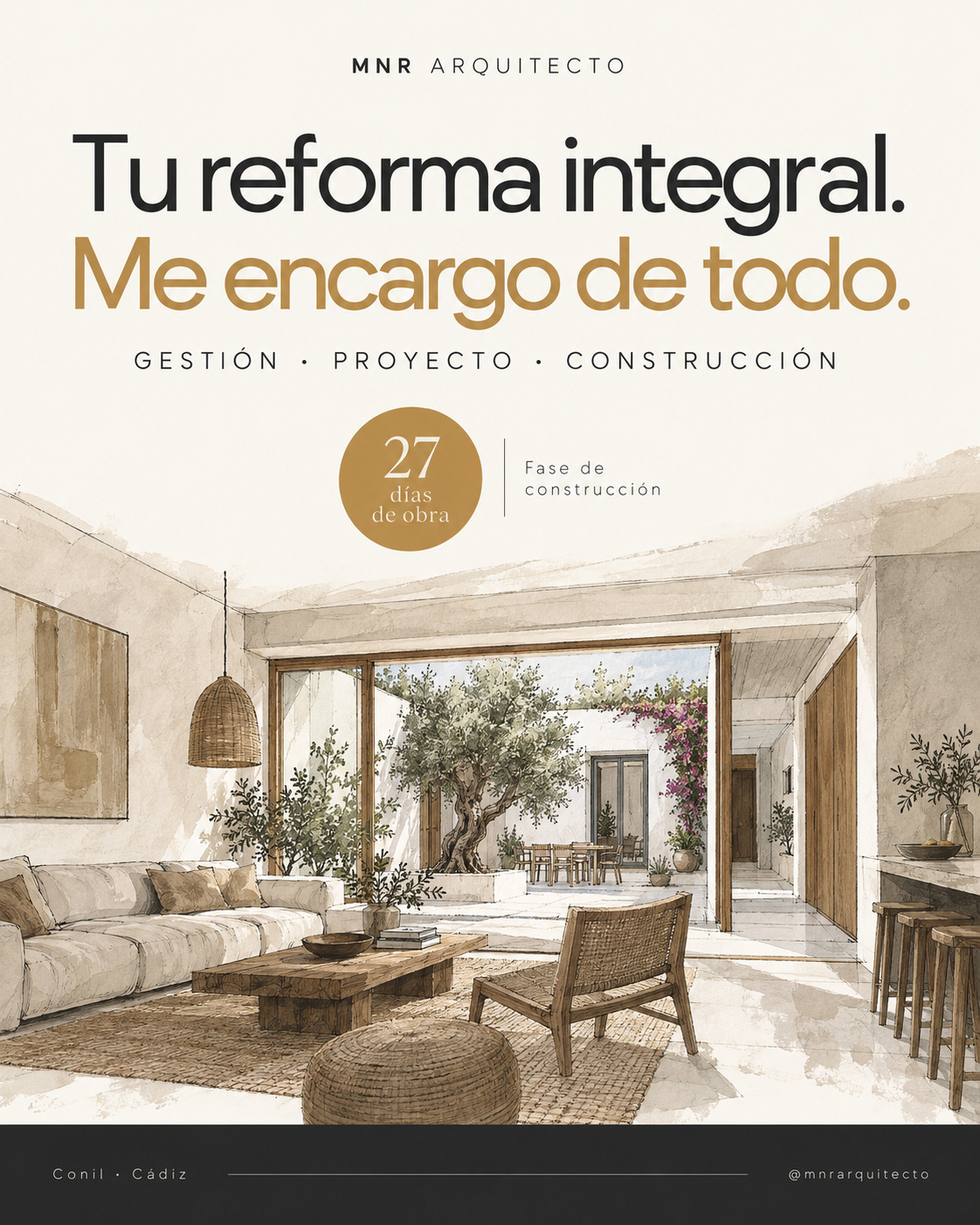 Ilustración del servicio de reforma integral: gestión, proyecto y construcción